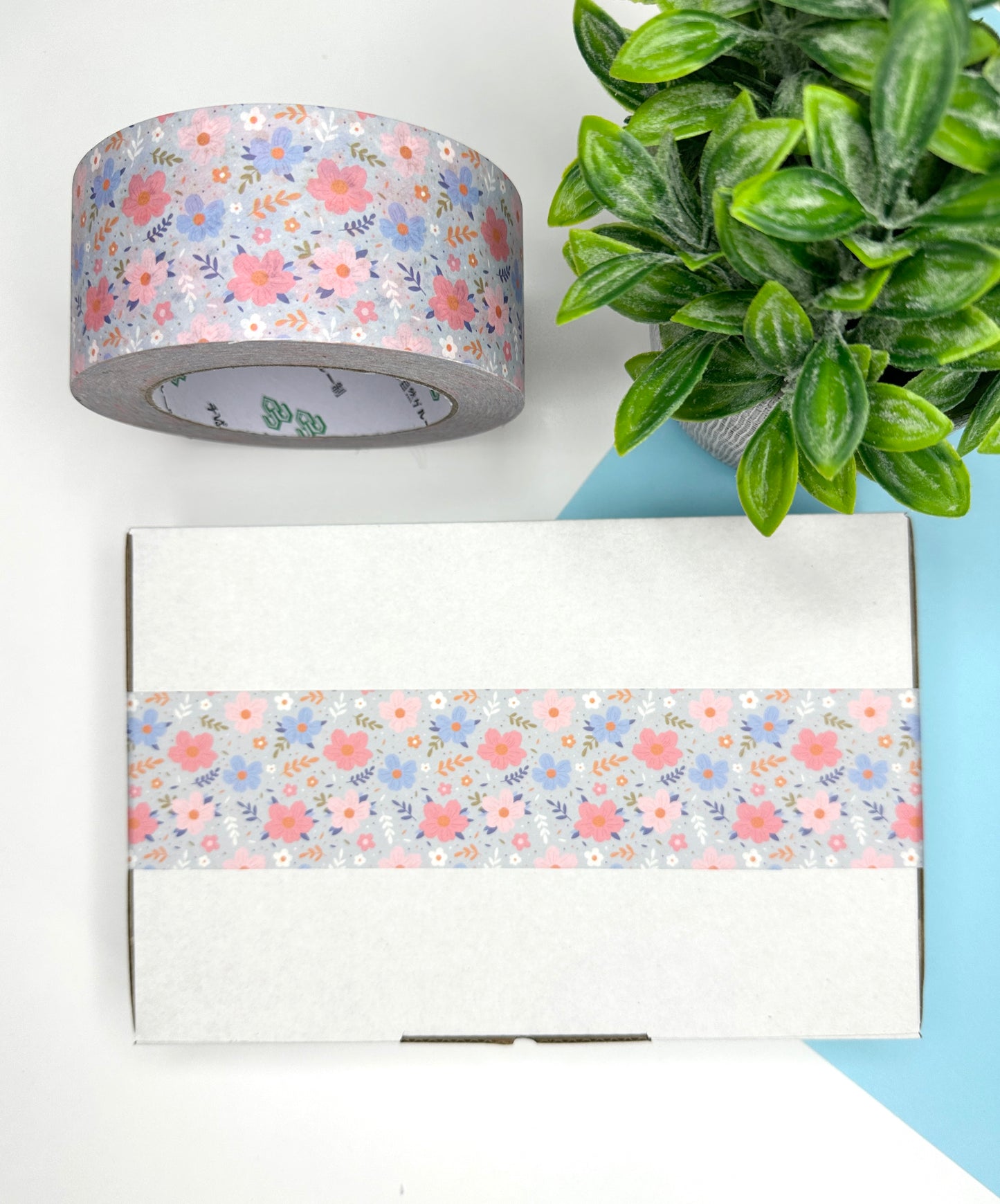 Packing Tape - Blue Meadow - Self Adhesive