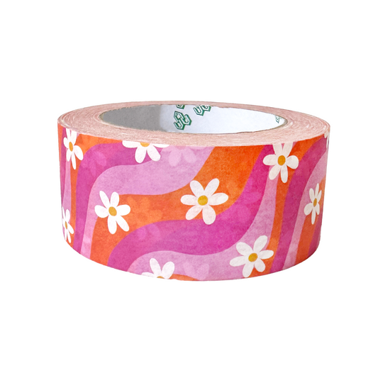 Packing Tape - Groovy Daisy - Self Adhesive