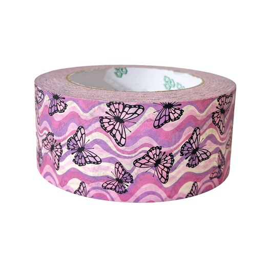 Packing Tape - Purple Butterflies - Self Adhesive